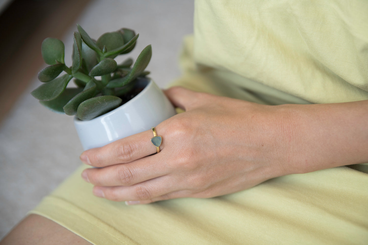 Triangle Stone Ring