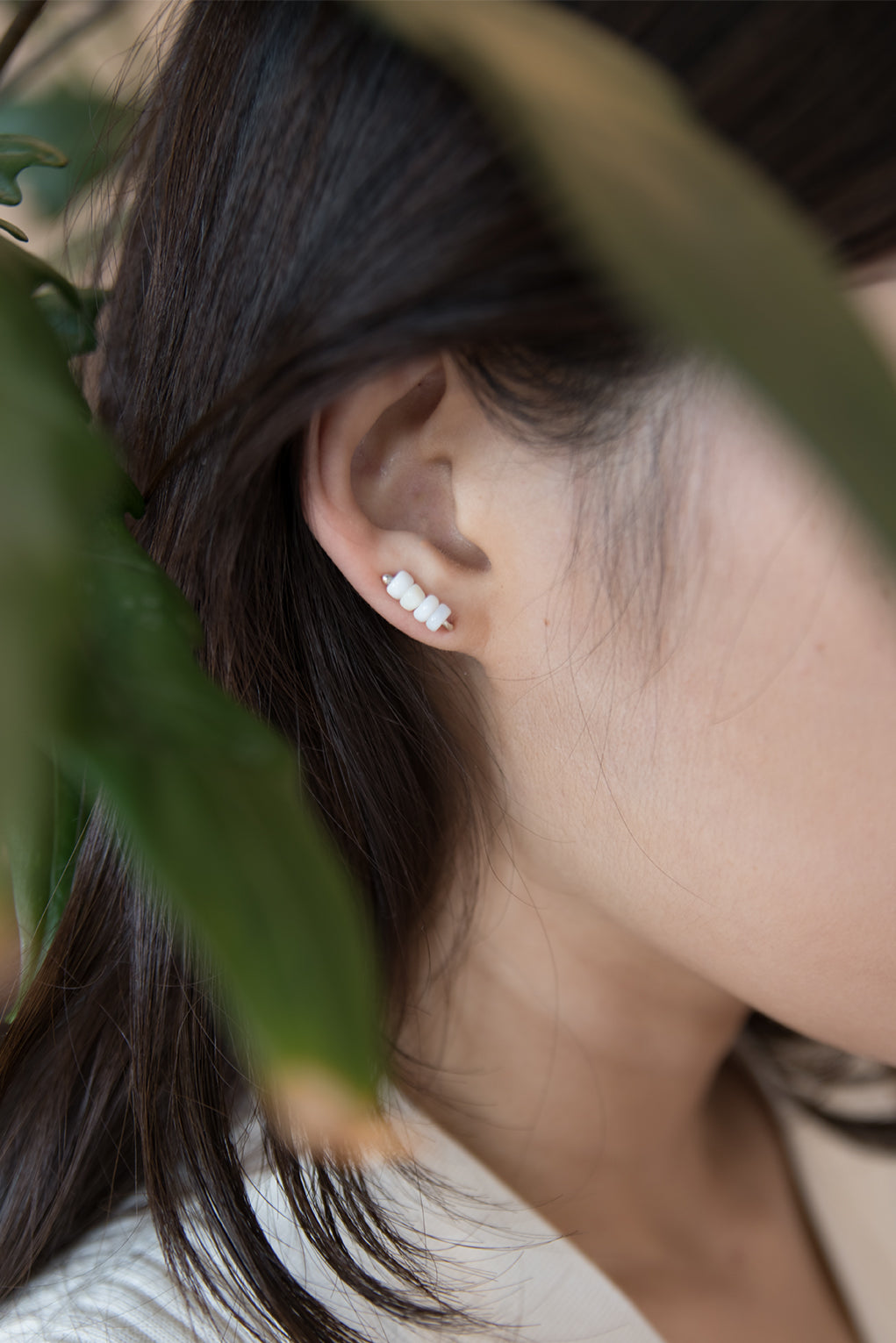 Amber and Opal - Total Opal Ear Climber