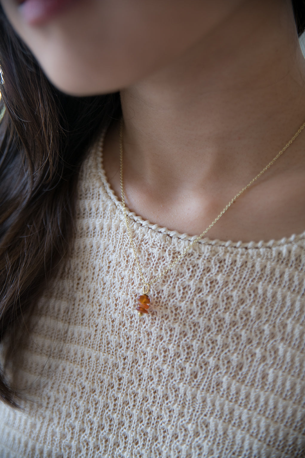 Amber and Opal Kette