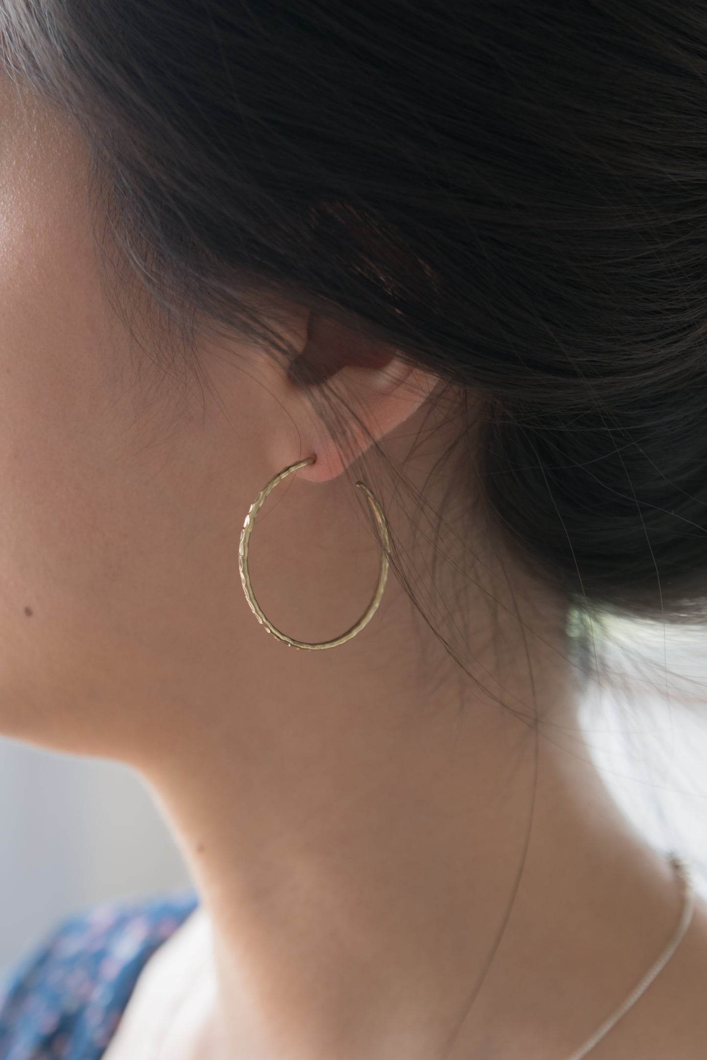 Hammered Thin Hoops Big