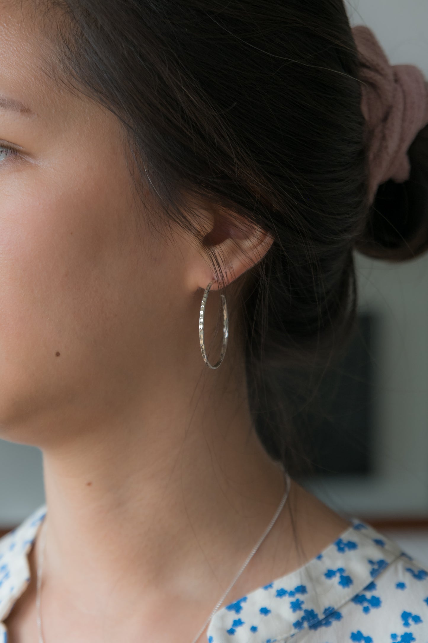 Hammered Thin Hoops Big