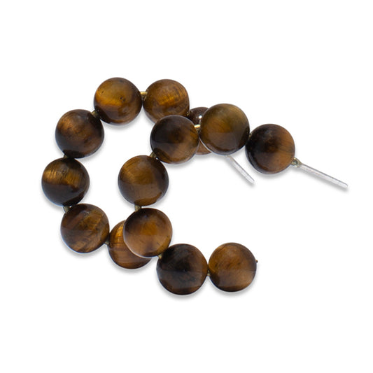 Tiger Eye Chunky Hoops