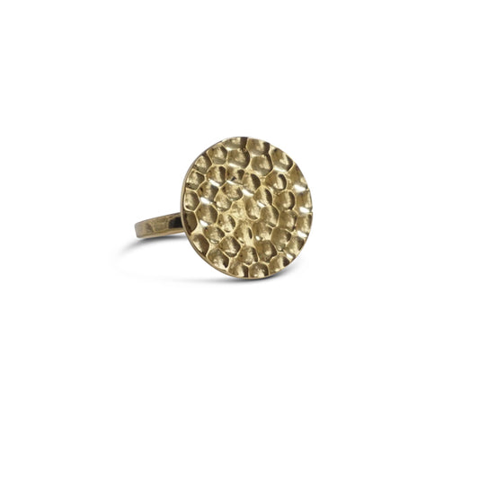 Hammered Circle Ring