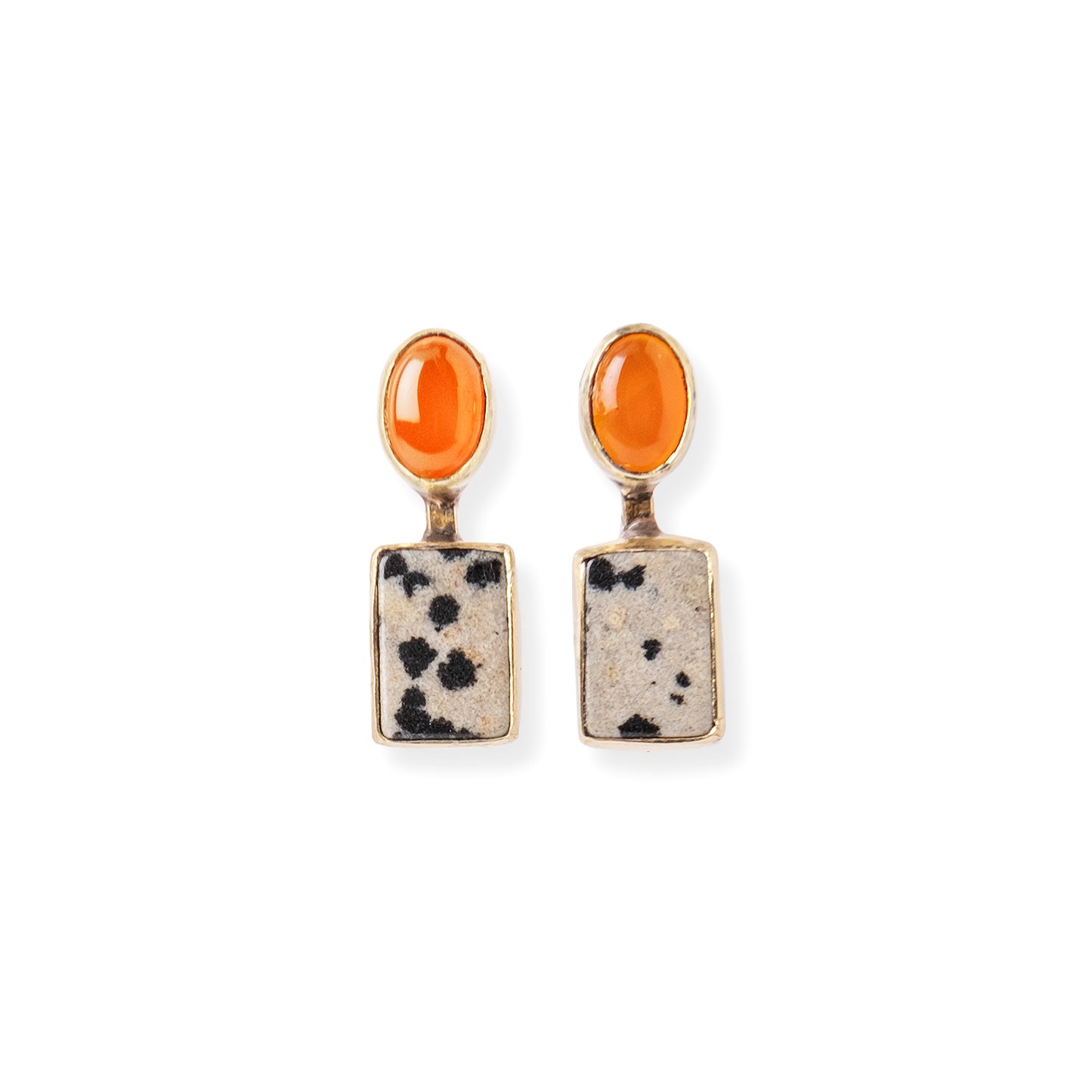 Asymmetric Stones Ohrstecker 2 Steine