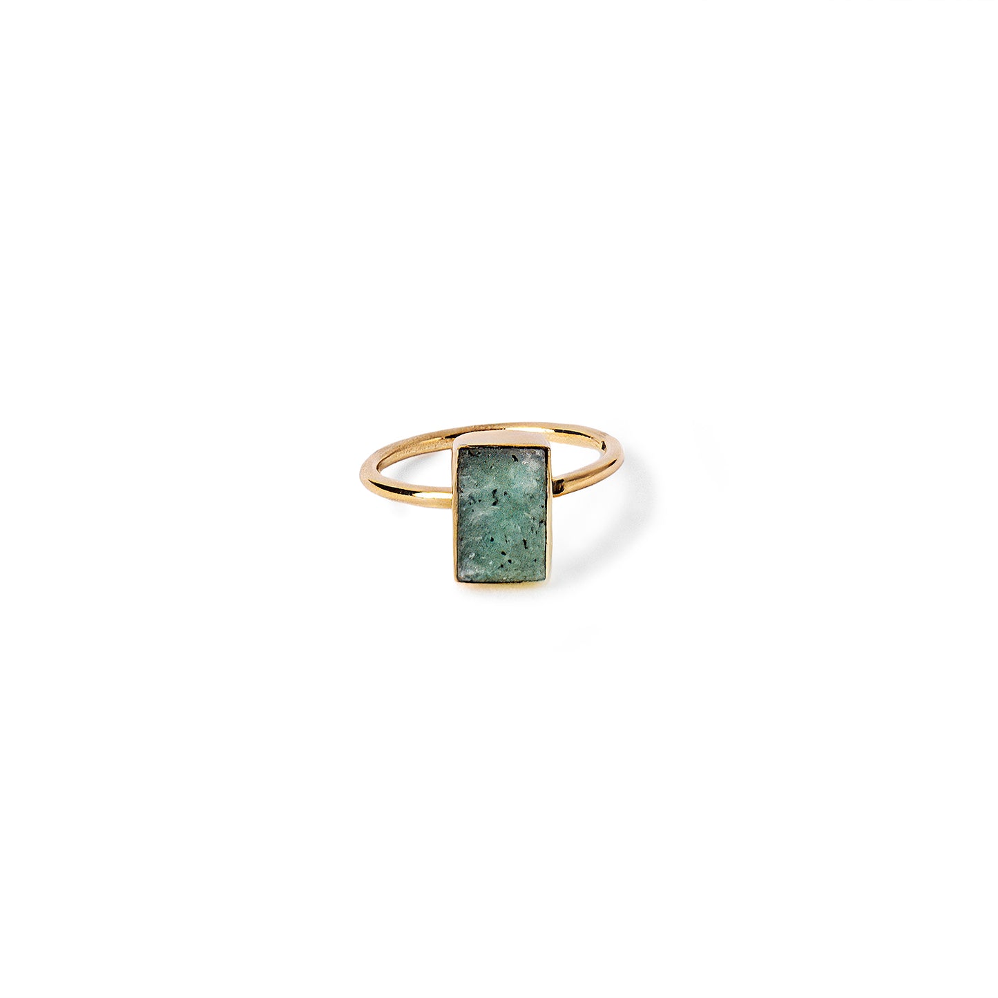 Asymmetric Stones Square Ring