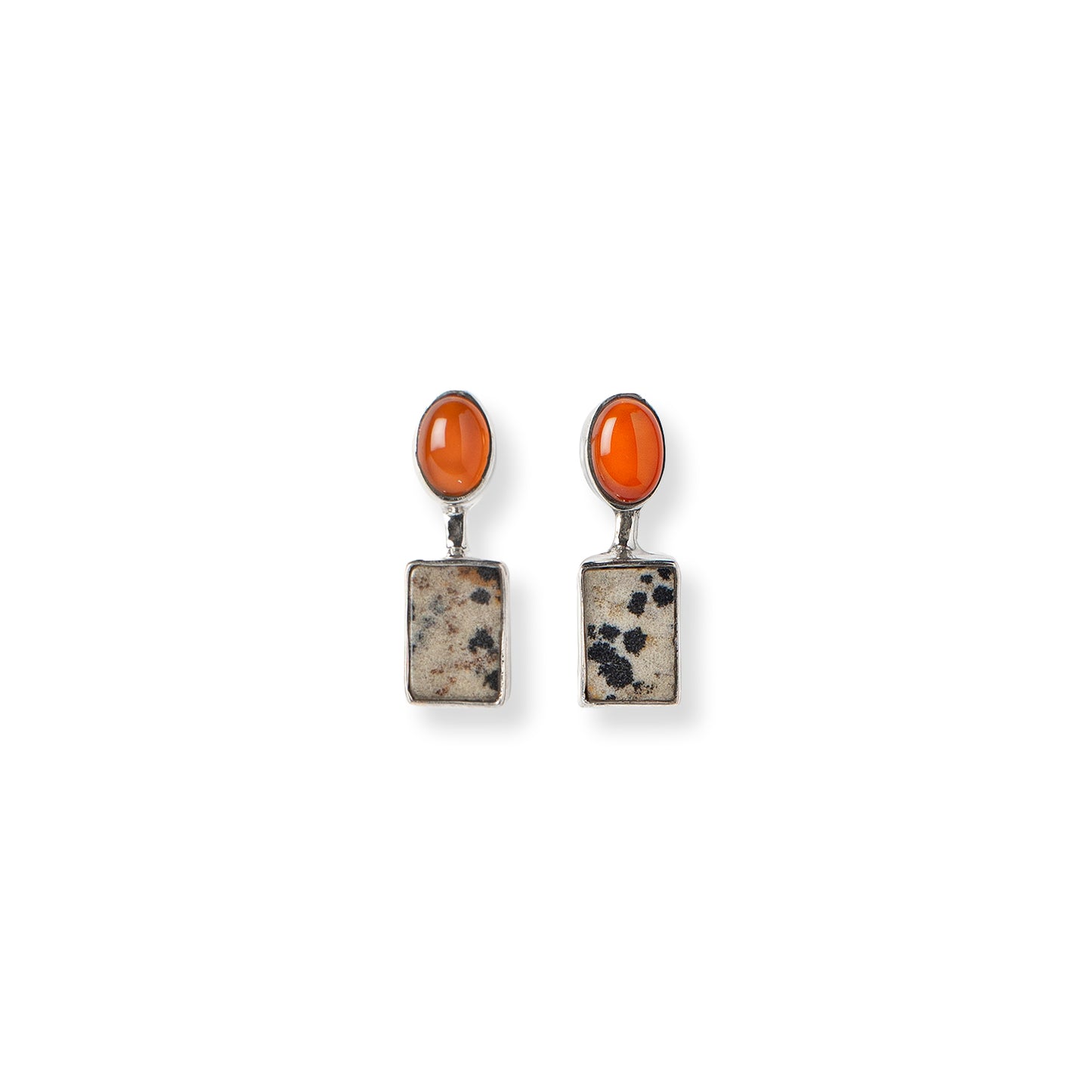 Asymmetric Stones Ohrstecker 2 Steine