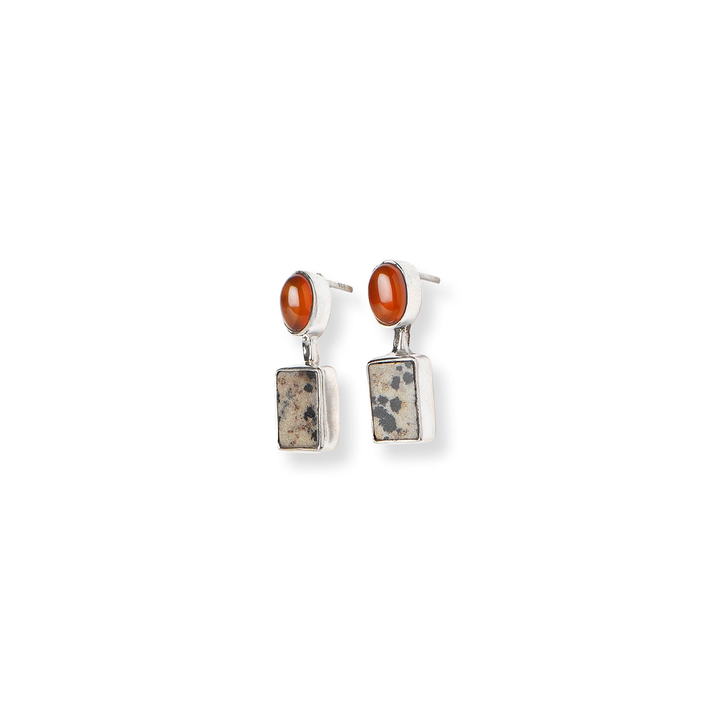 Asymmetric Stones Ohrstecker 2 Steine